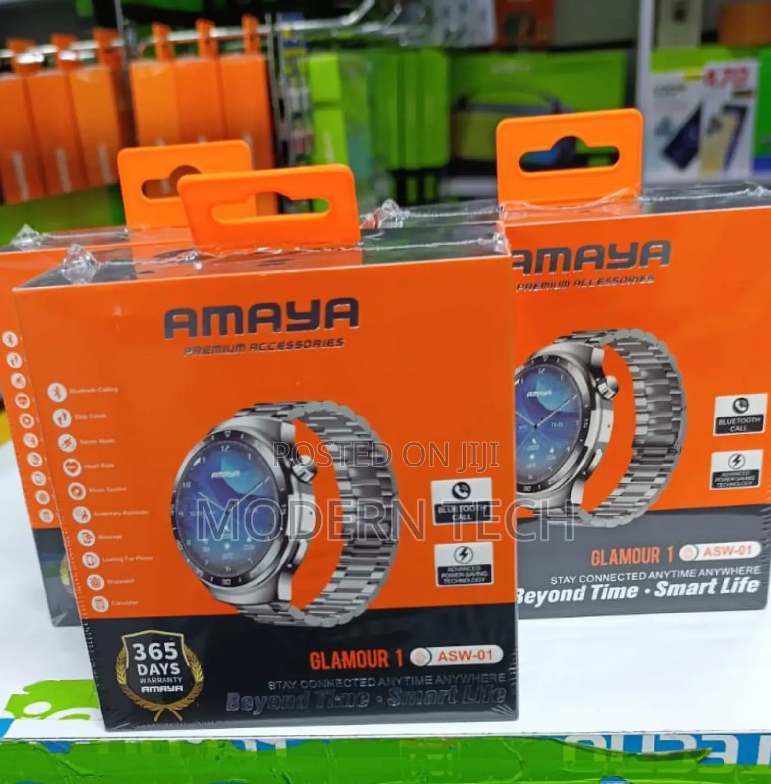 Amaya Asw-01 Smartwatch Sleek Business Style With Bluetooth