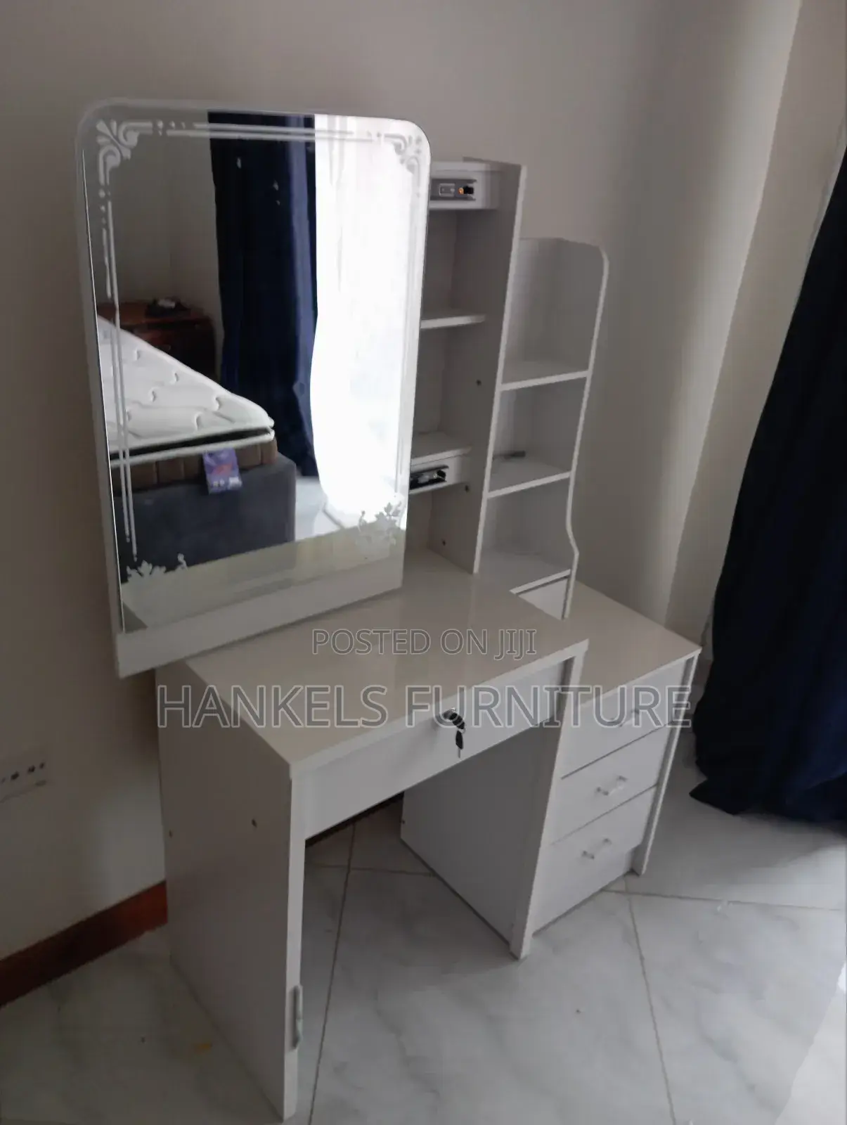 White Sliding Dressing Table