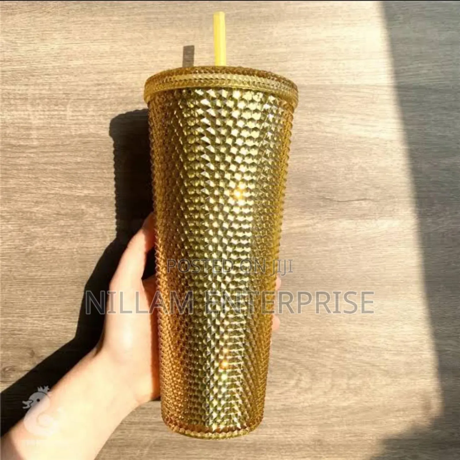 24oz (710ml) Studded Tumbler With Lid and Straw,