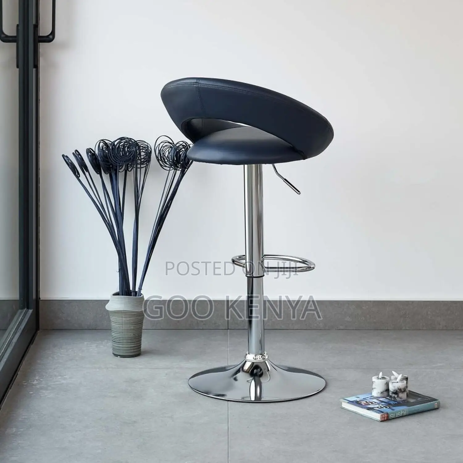 Home Chairs ; Restaurant Swivel Leather High Chair