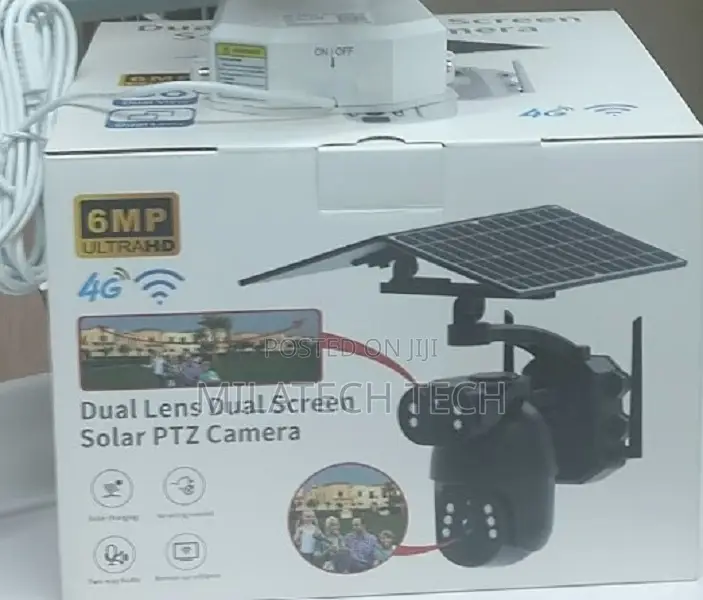 Solar Camera 6mp Double Lens Nmkjhui