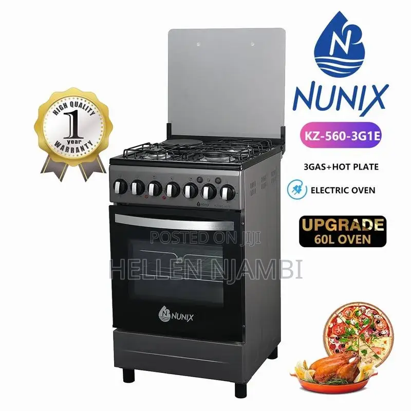 Nunix 3g+1e 50×55cm Standing Cooker With Electric Cooker