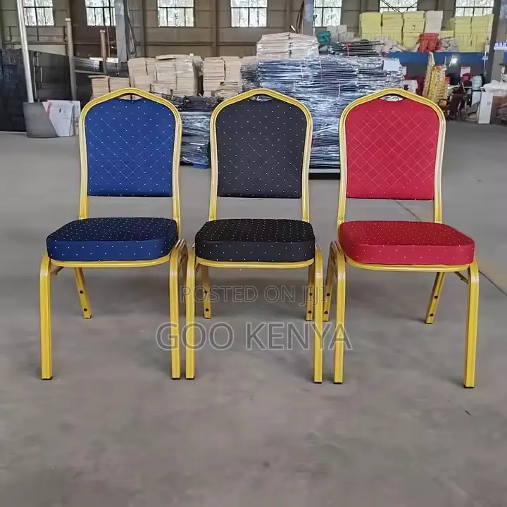 Conference Chair ; Furniture Stackable Gold Metal Chair