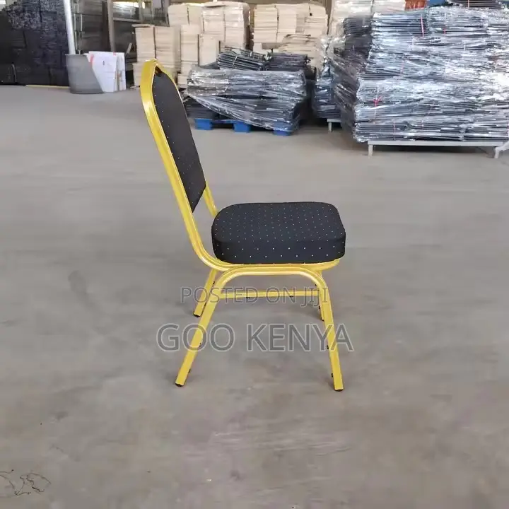 Conference Chair ; Furniture Stackable Gold Metal Chair