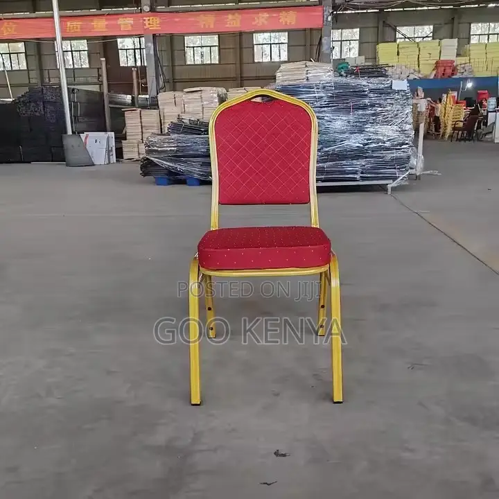Conference Chair ; Furniture Stackable Gold Metal Chair