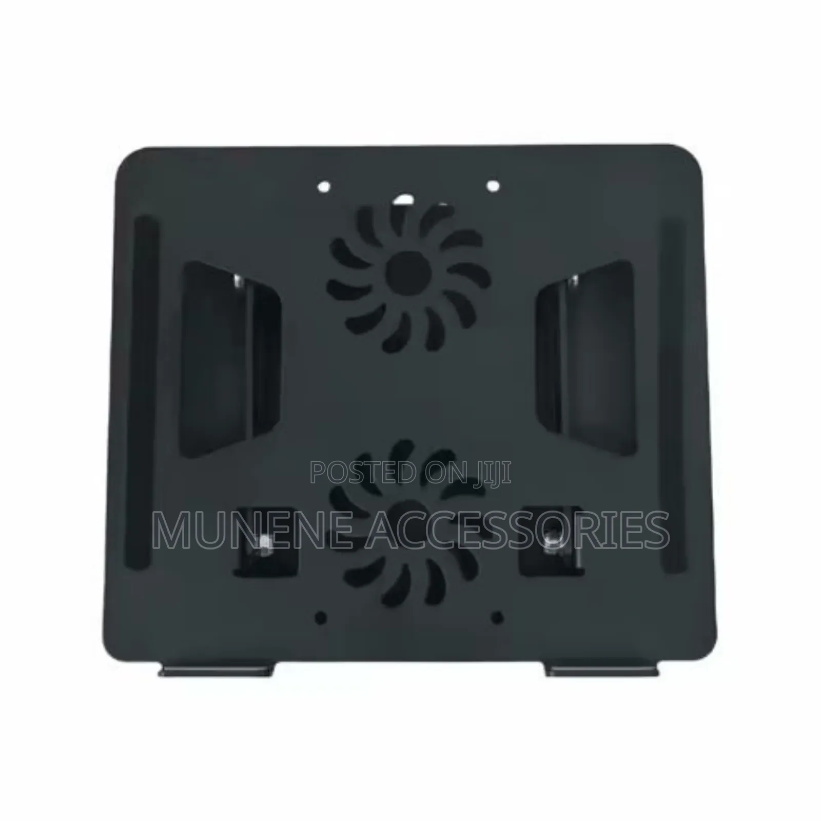 Aluminum Laptop Stand 360° Rotating Base Dual Cooling Fans