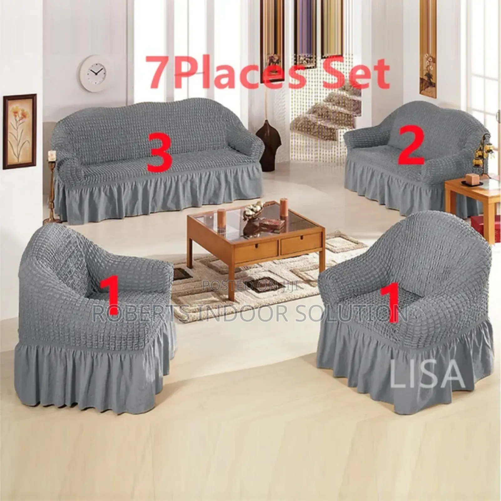 Quintessential 7seater Grey Turkish Sofa