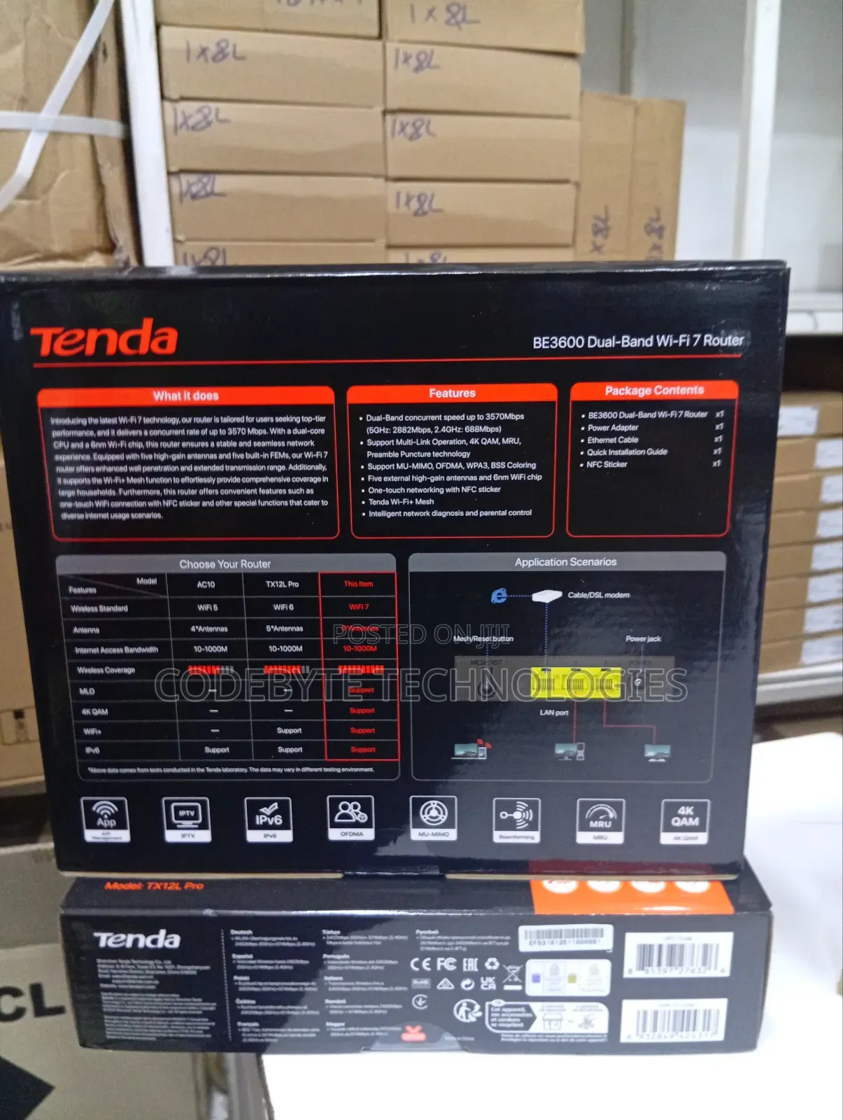 Tenda Wifi 7 Be3600 Dual Band Router