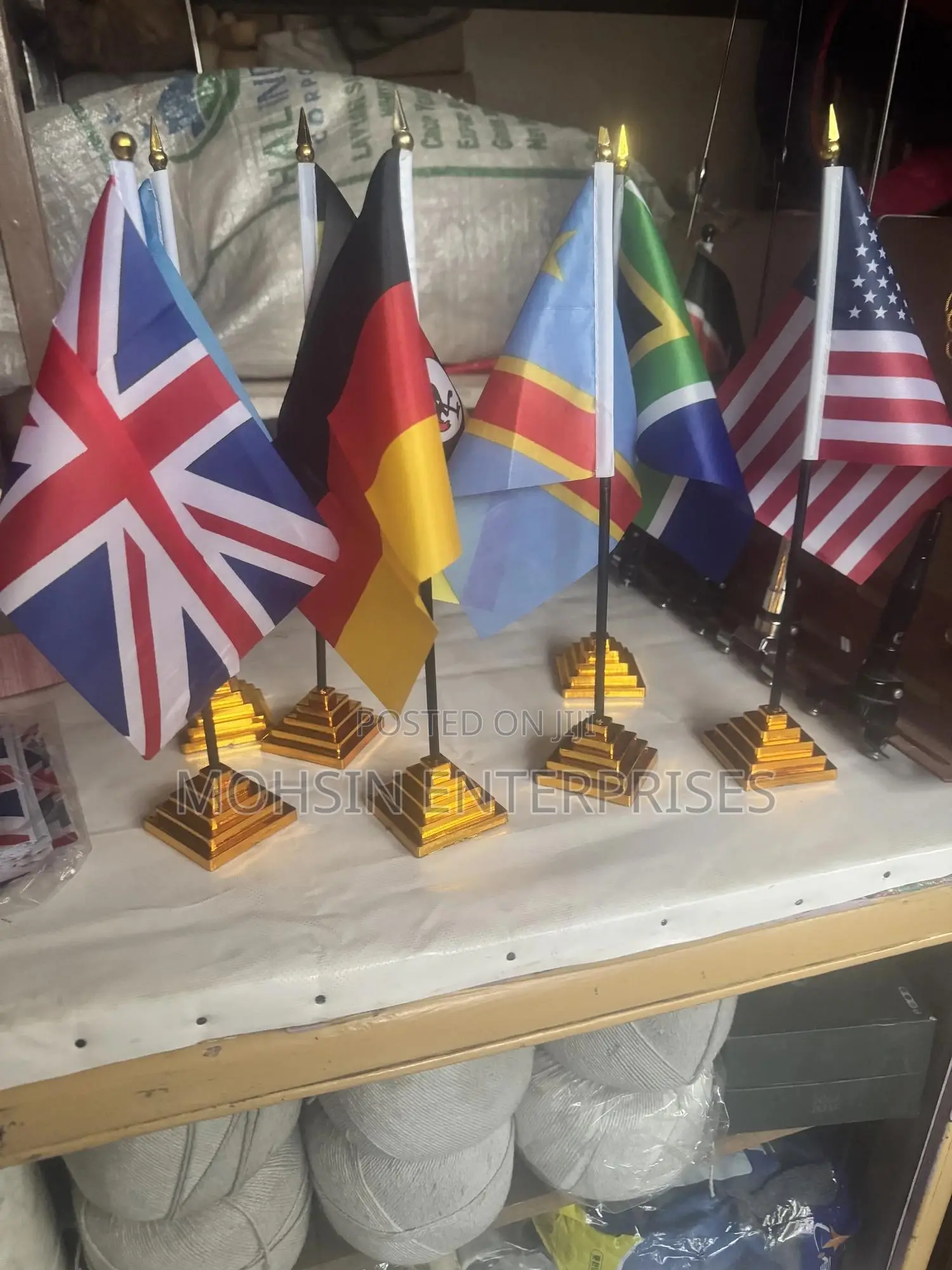 Small Flags Stand and Base for Every Country Available