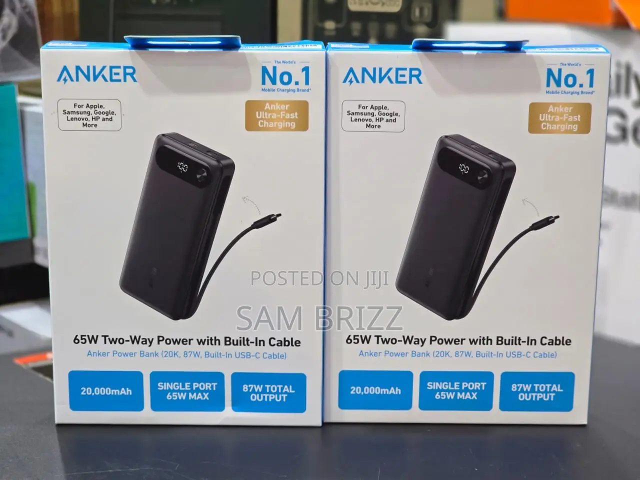 Anker Power Bank(,87w,Built in Usb-C Cable)