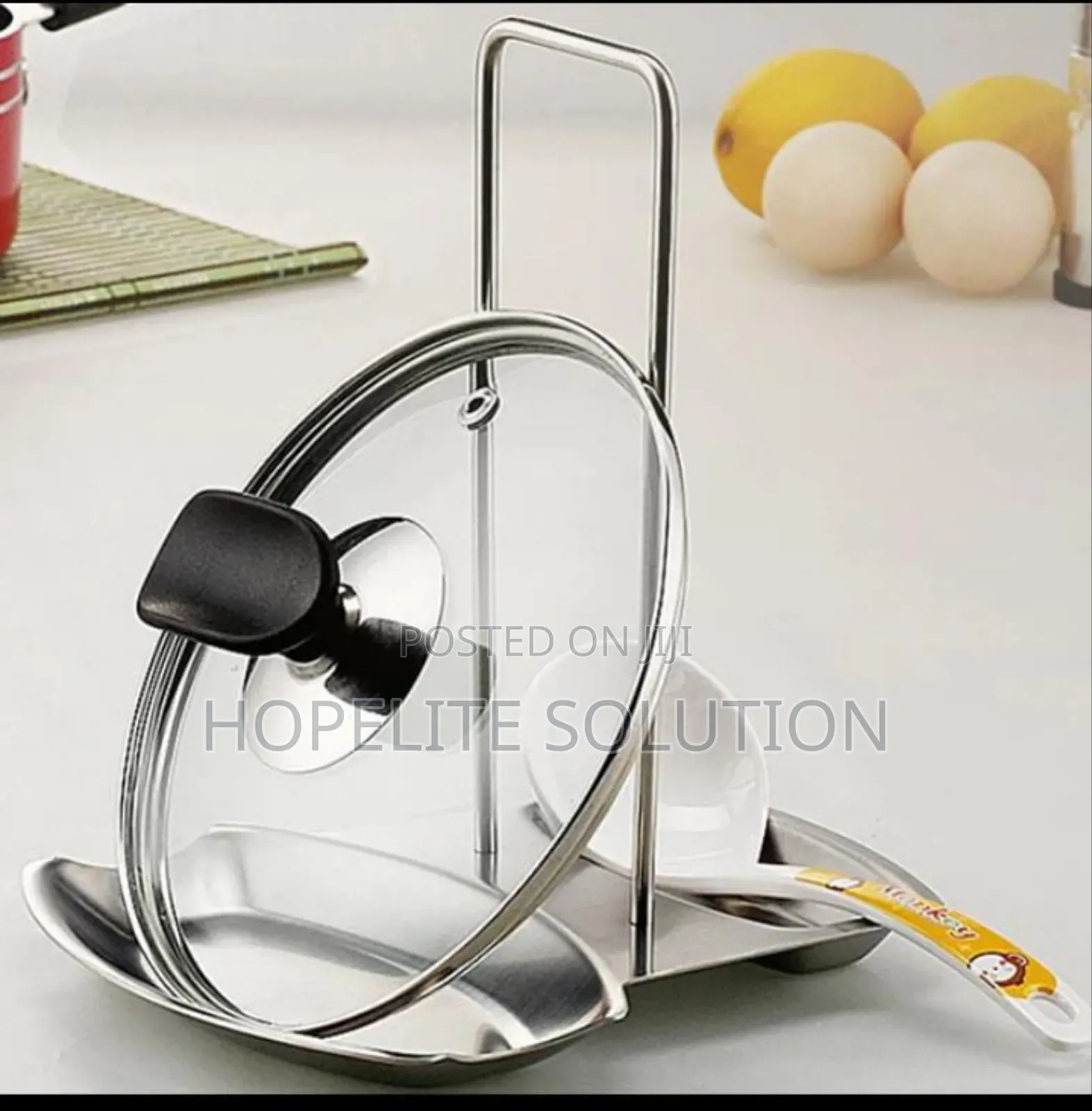 Pan Pot Rack Stainless Lid Rest Stand