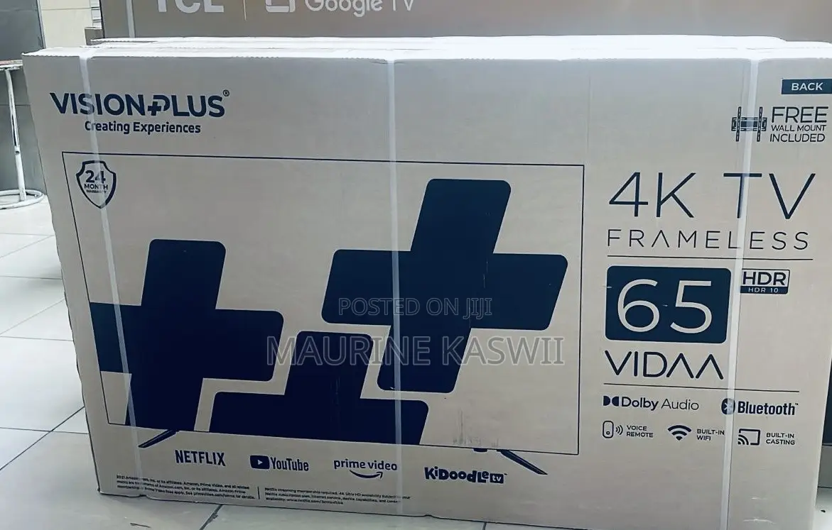 Vision Plus 65′′ Frameless V+ Os Smart Tv With Free Mount