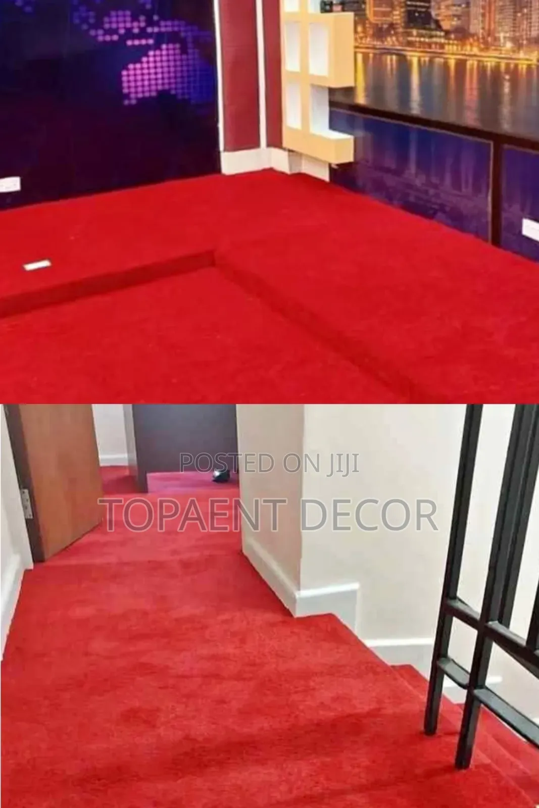Vip Red 10mm Thick Wall to Wall House and Office Carpets