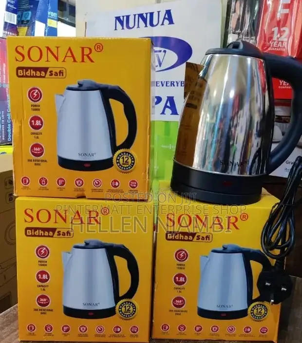 Sonar 1.8 Electric Kettle- Stainless Steel