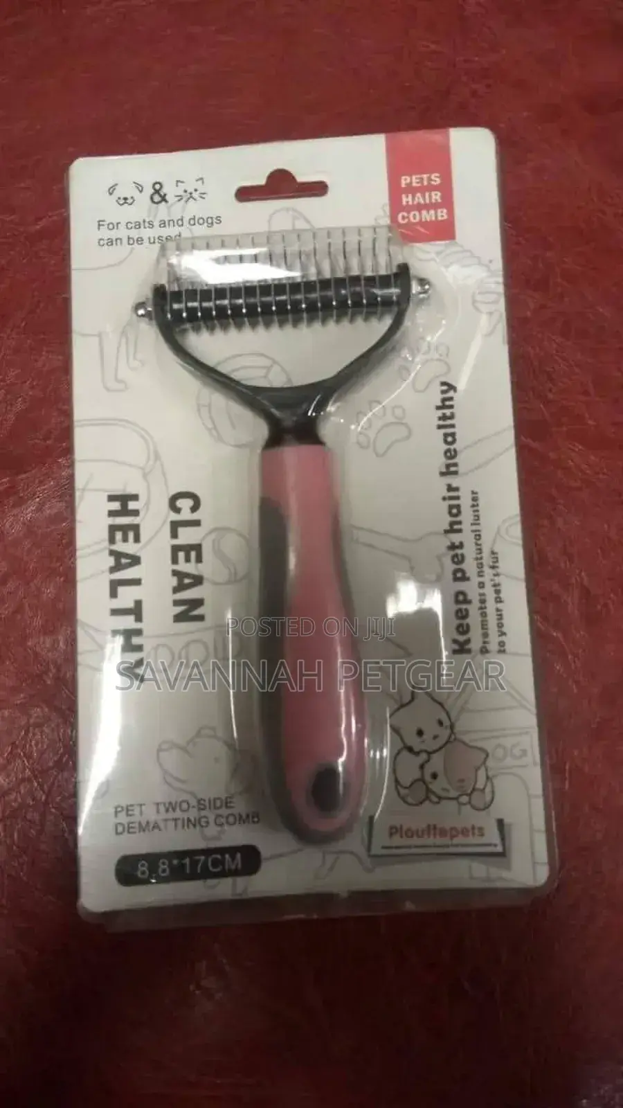 2 in 1 Pet Grooming Tool Dematting Comb for Dogs Cats