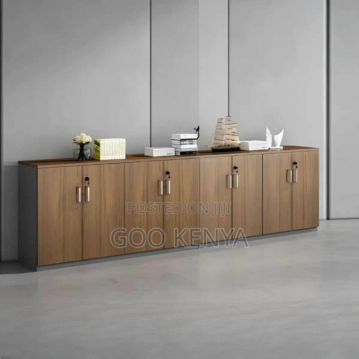 Office Cabinet ; Wooden 4 Door Office Credenza