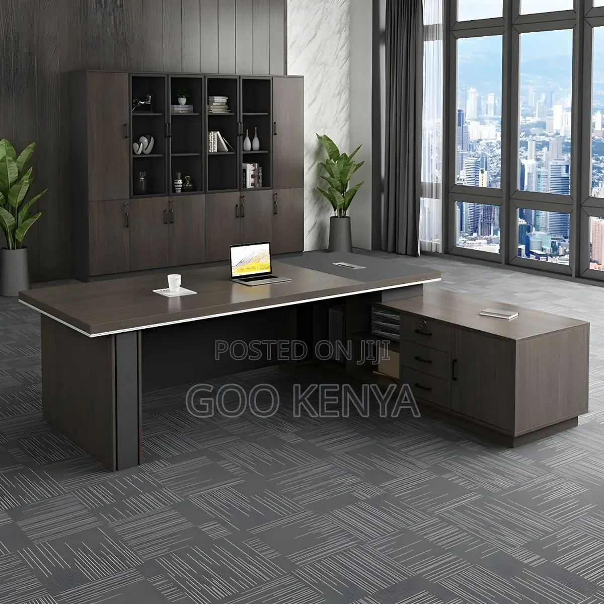 Office Desk ; 1.8cm L. Shaped Luxury Executive Desk