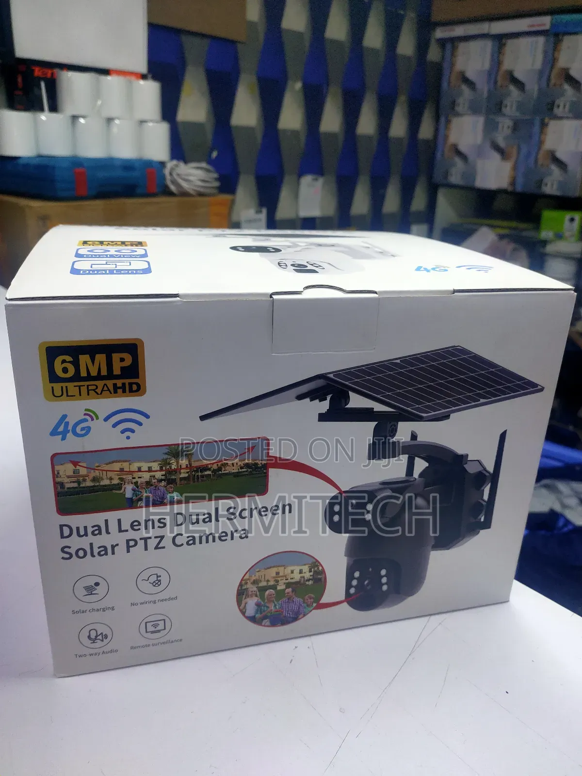 6mp Ultra Hd Dual Lens Dual Screen Ubox Solar PTZ Camera