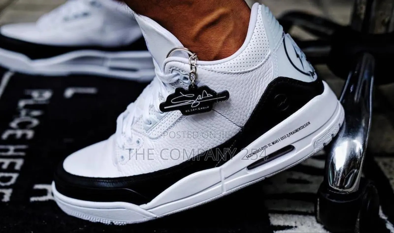 Quality Leather Black and White Jordan Retro Sneaker Shoes