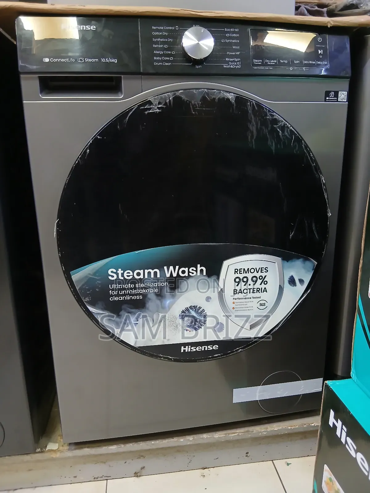 Hisense Washing Machine 10.5/6kgs Wash and Spin
