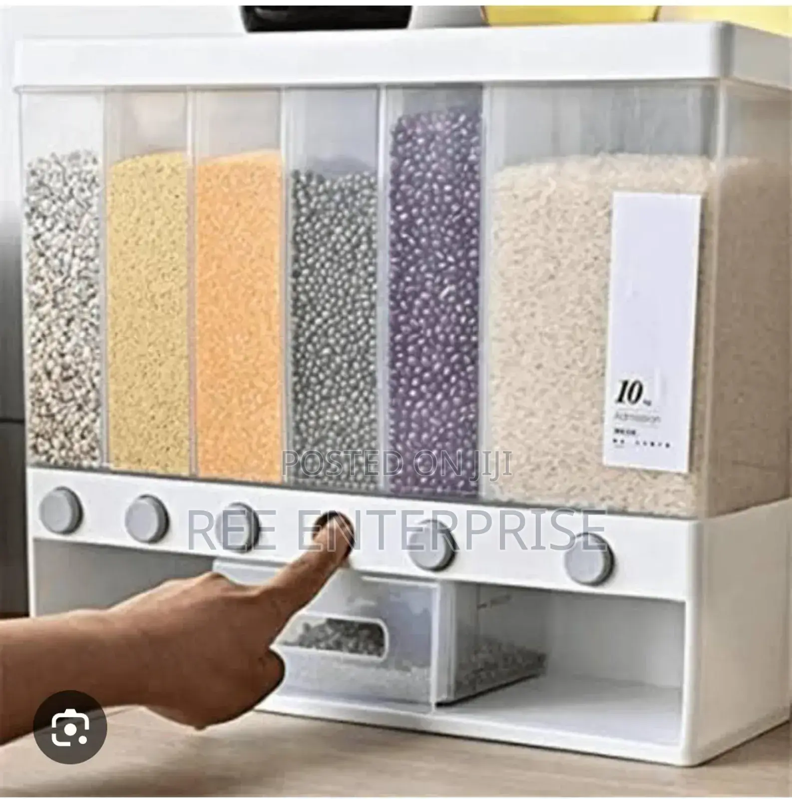 Partitioned Multifunctional Cereal Dispenser 6 Compartments