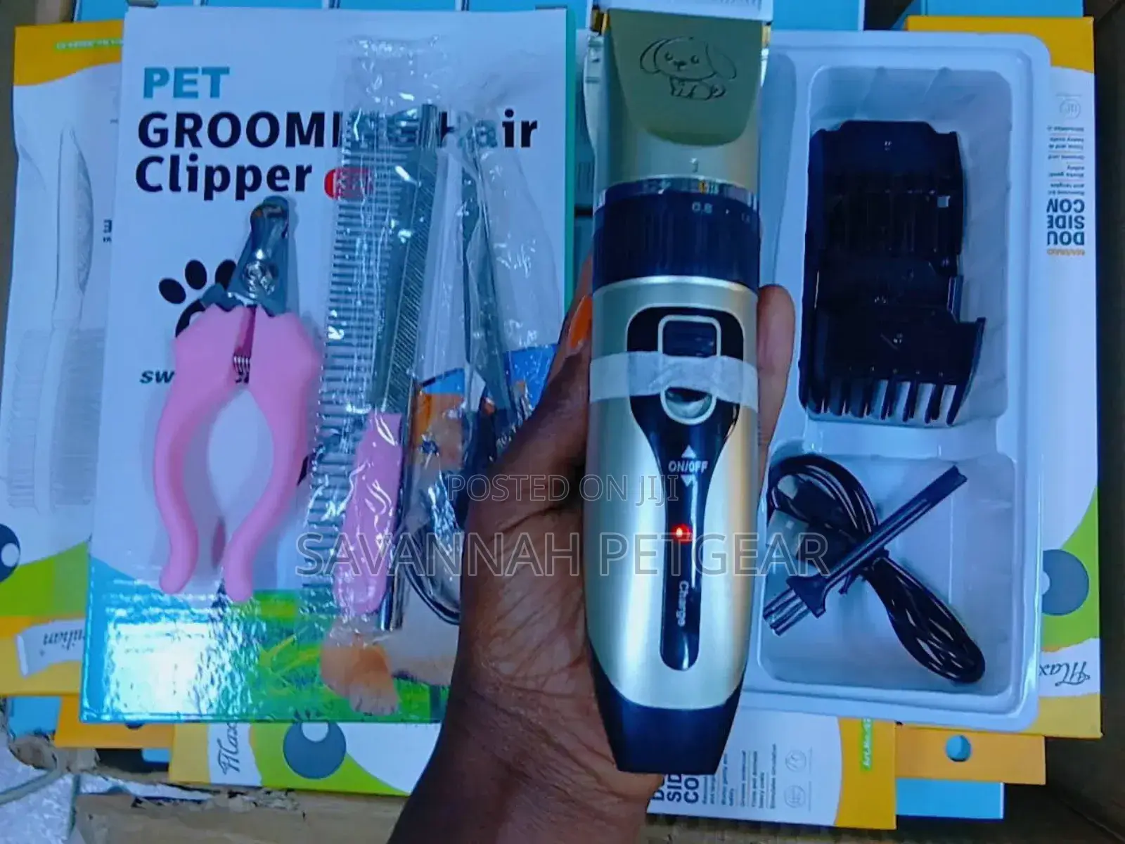 Dog Cat Pet Grooming Kit Rechargeable Cordless Hair Clipper