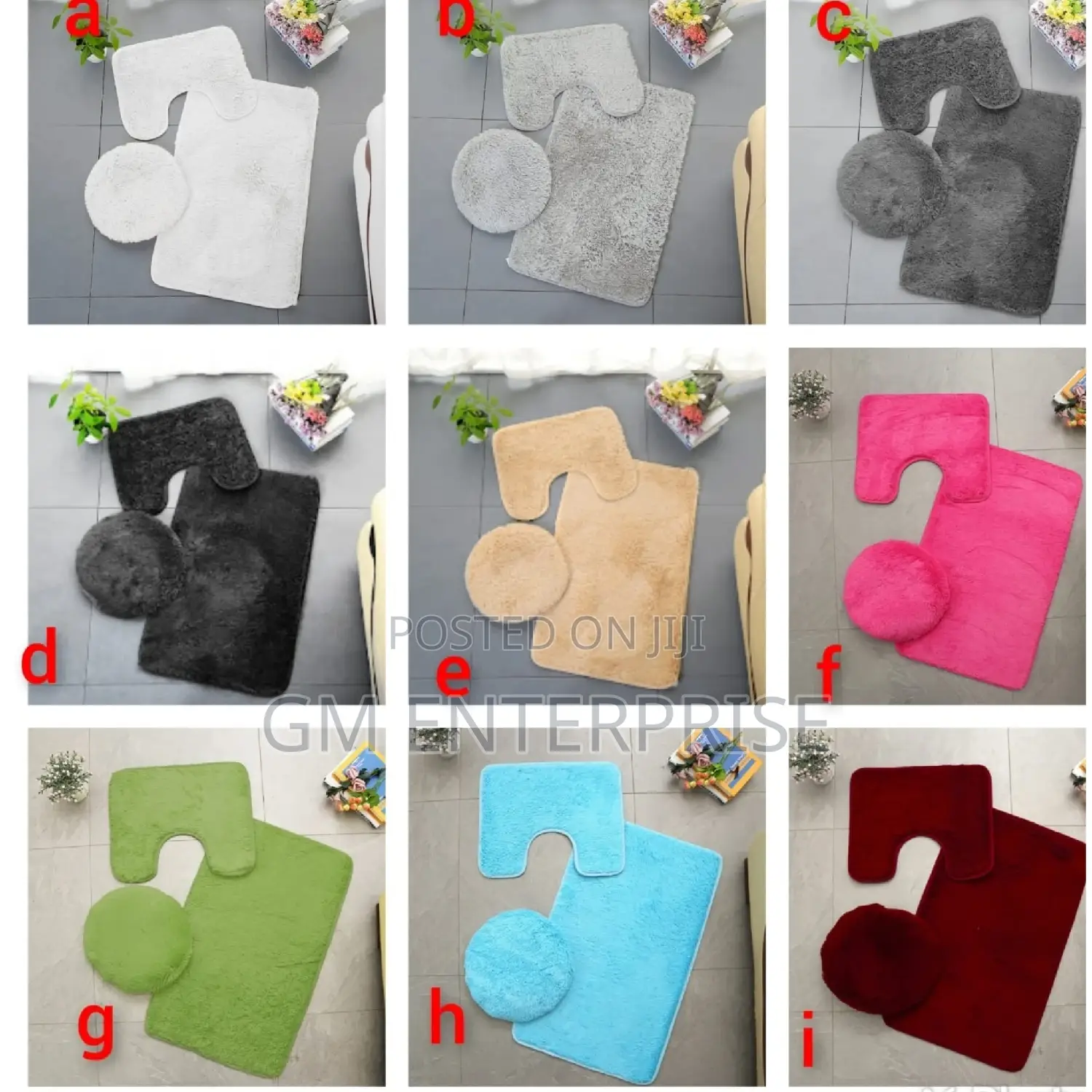 *Fluffy 3 in 1 High Quality Toilet Mats