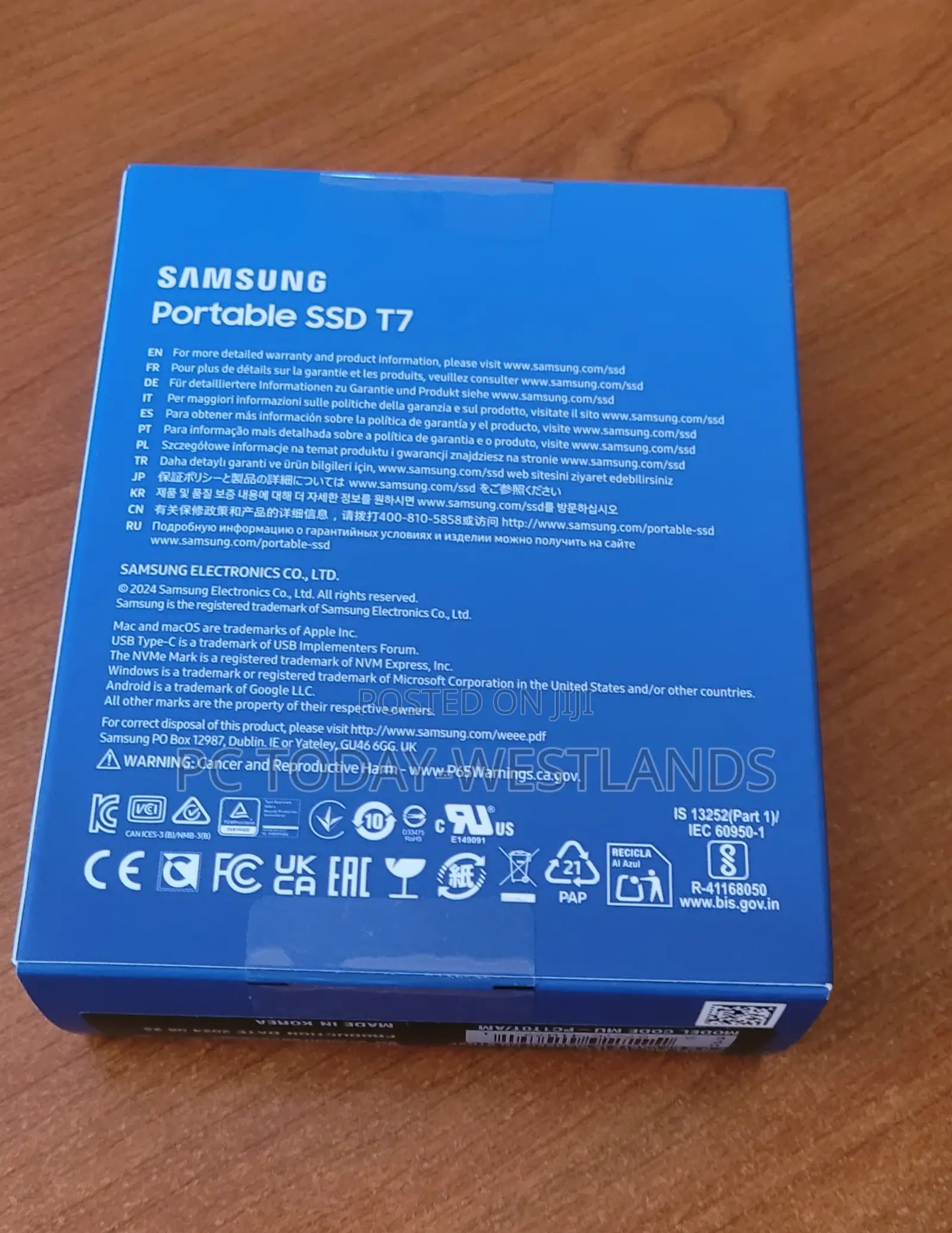 Samsung T7 Portable Ssd, 1tb External Speeds Up to 1,050mb/S