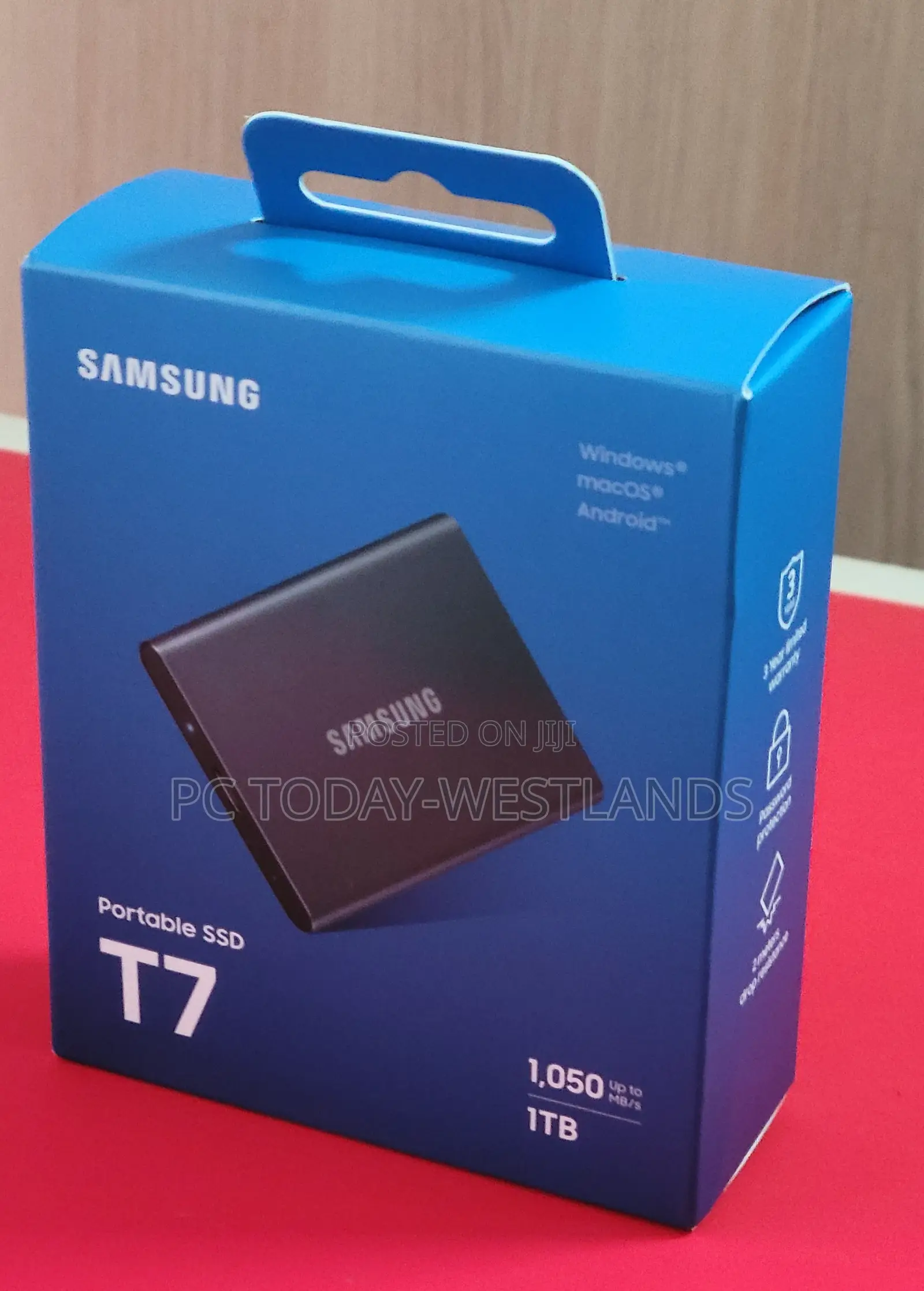 Samsung T7 Portable Ssd, 1tb External Speeds Up to 1,050mb/S