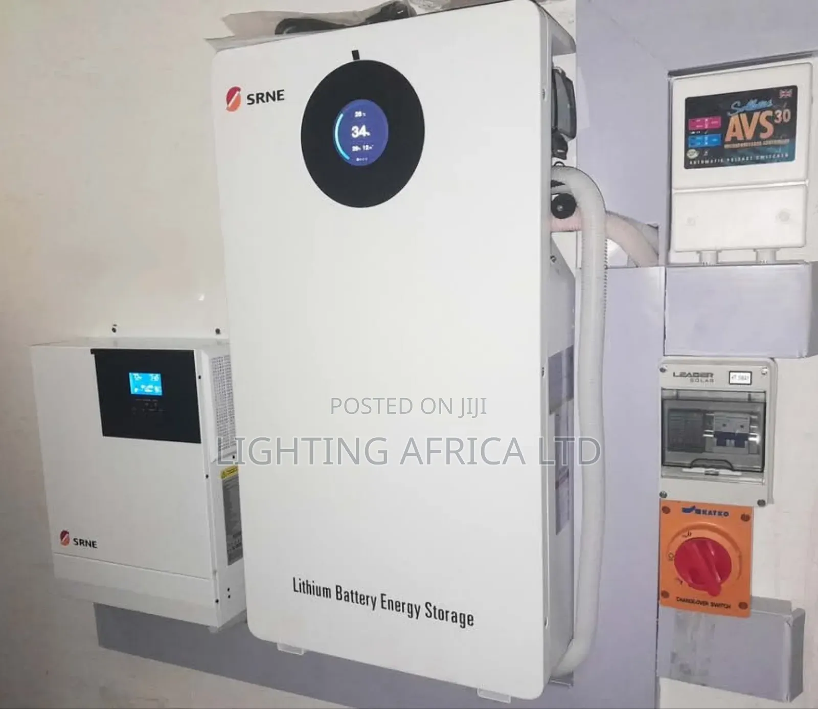 5kva Srne Hybrid Inverter + 5.12kwh Lithium + (6) 615w Solar