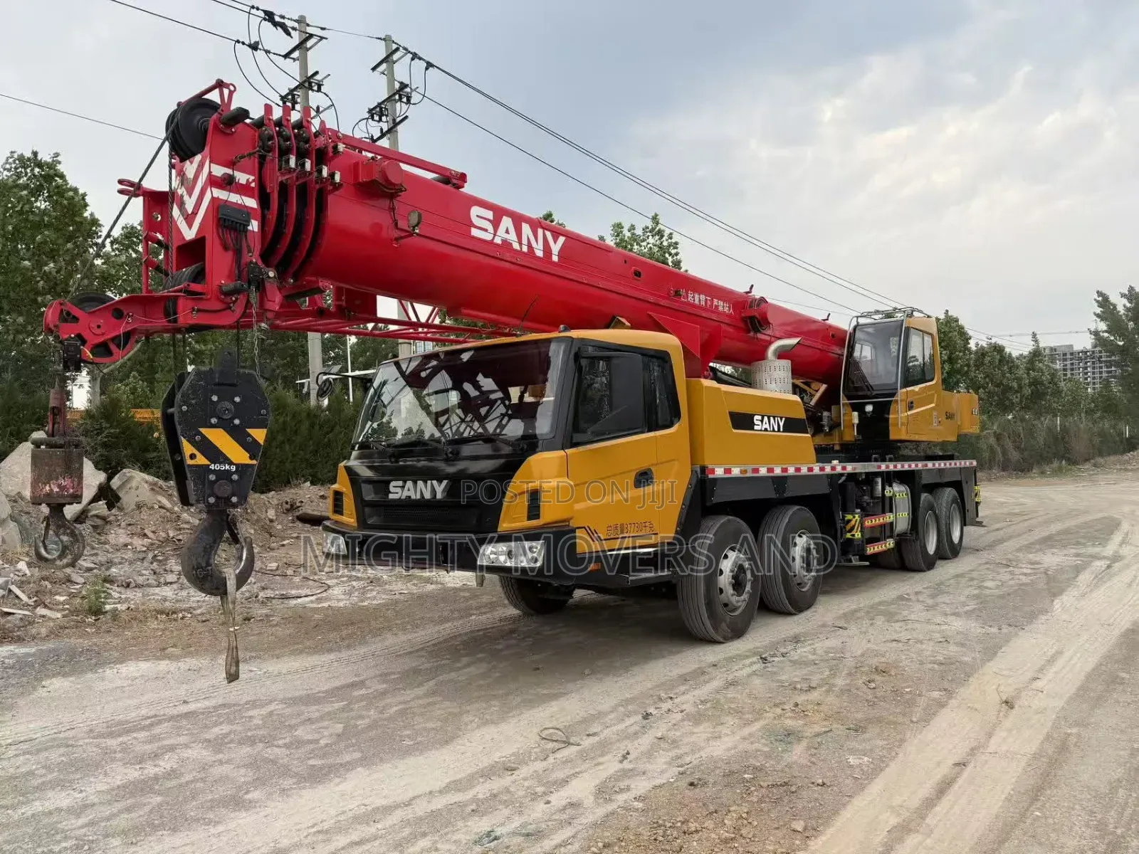 Hoisting Crane at Hand for Lifting Jobs and Services