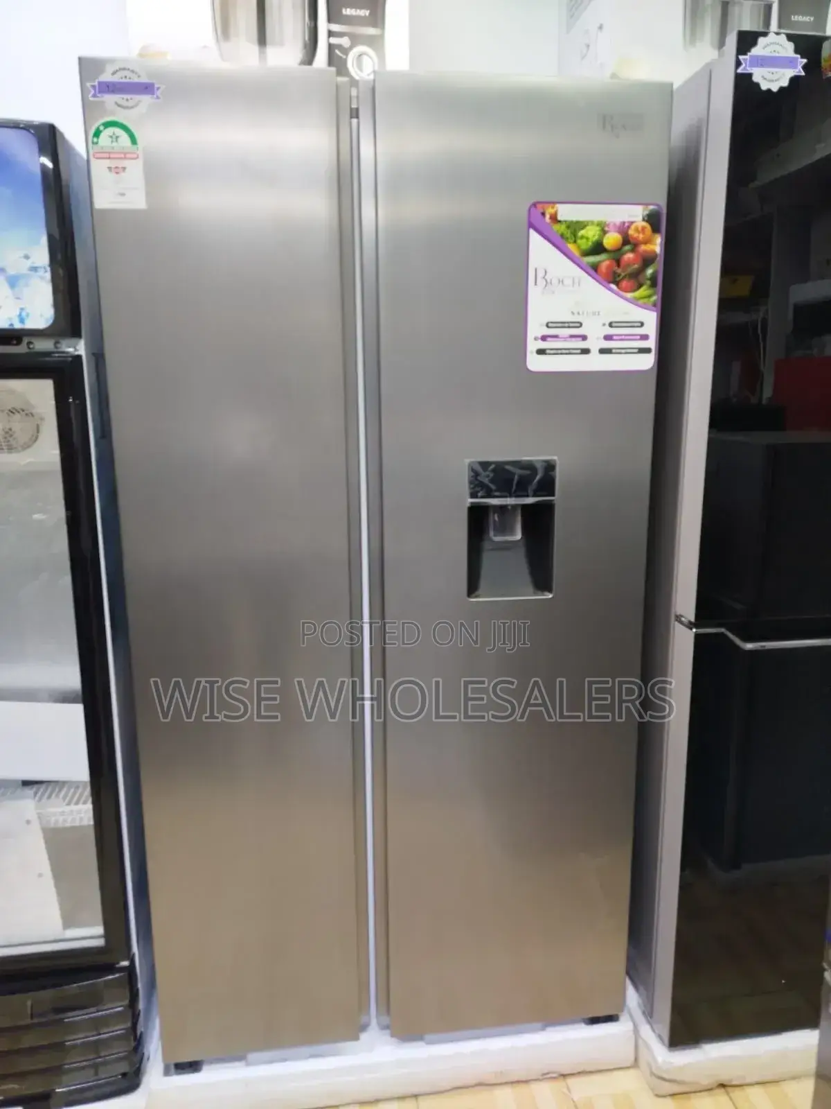 Roch Side By Side Rfr-540sbw-b 439litres