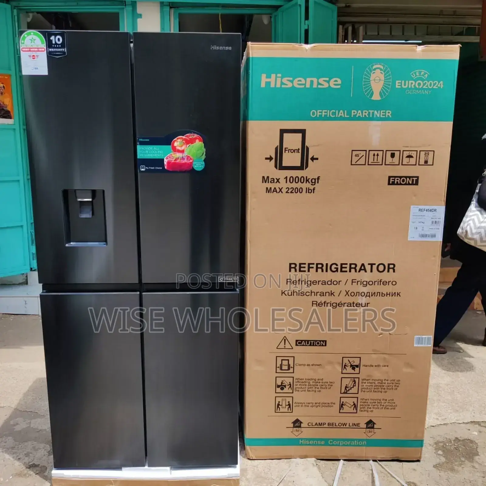 Hisense Fridge 454 Liters Frost Four Door
Black