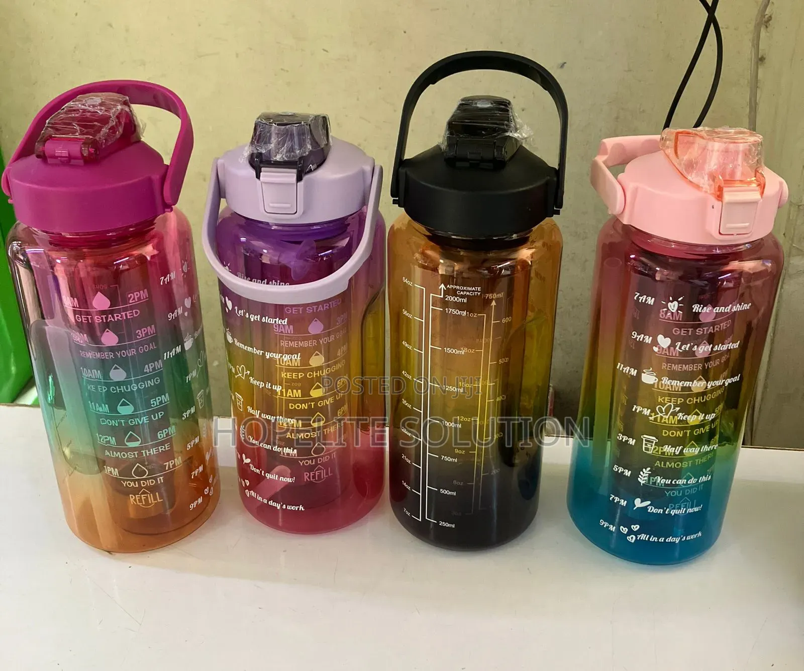 3 in 1 Motivational Water Bottle