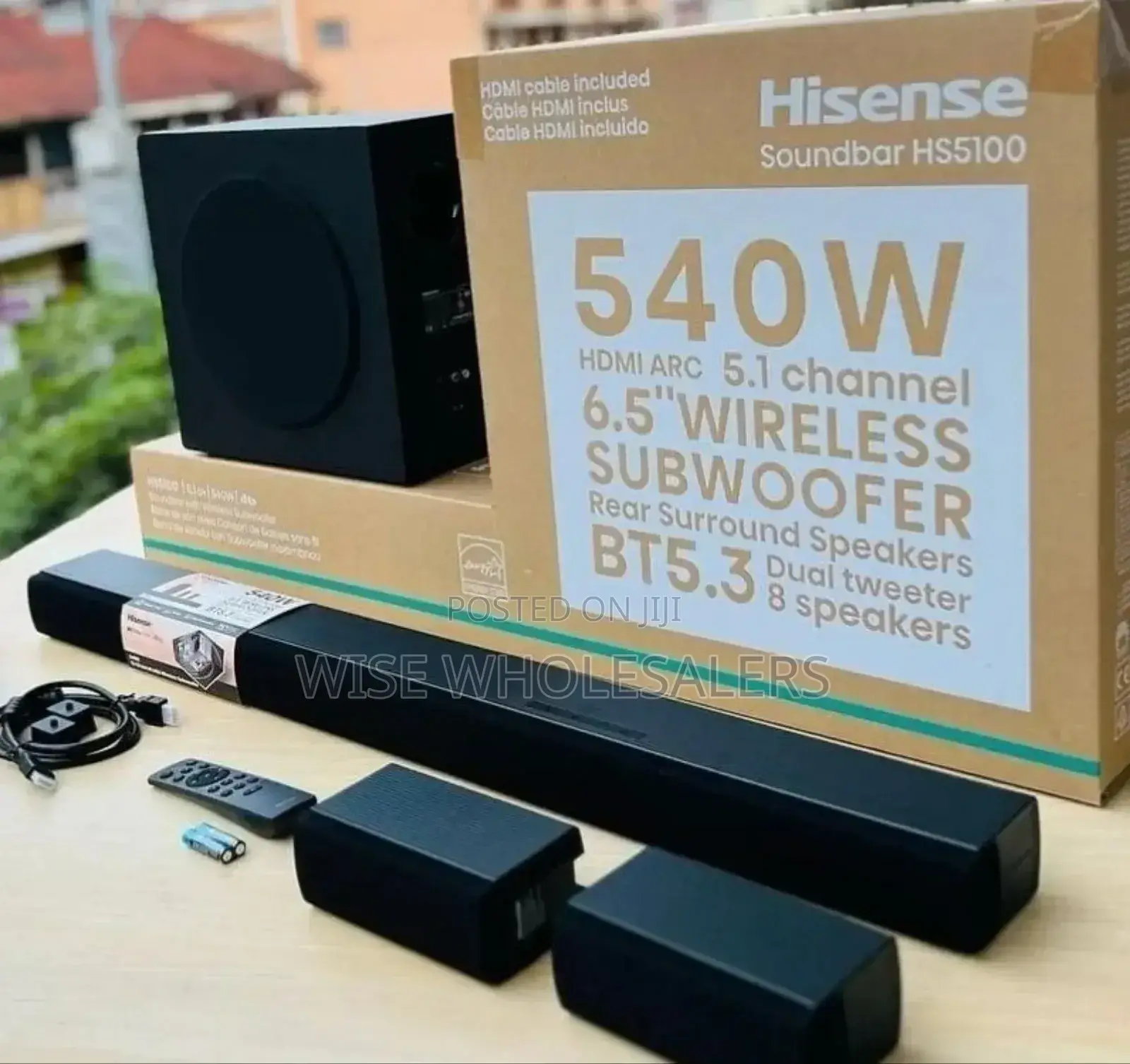 Hisense Soundbar 5.1 Channel 540w Hs5100
 ✨540w Total Output