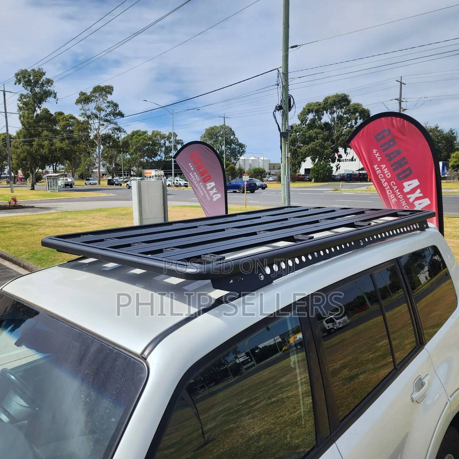 4x4 Aluminium Flat Roof Rack With Steel Brackets for Longer