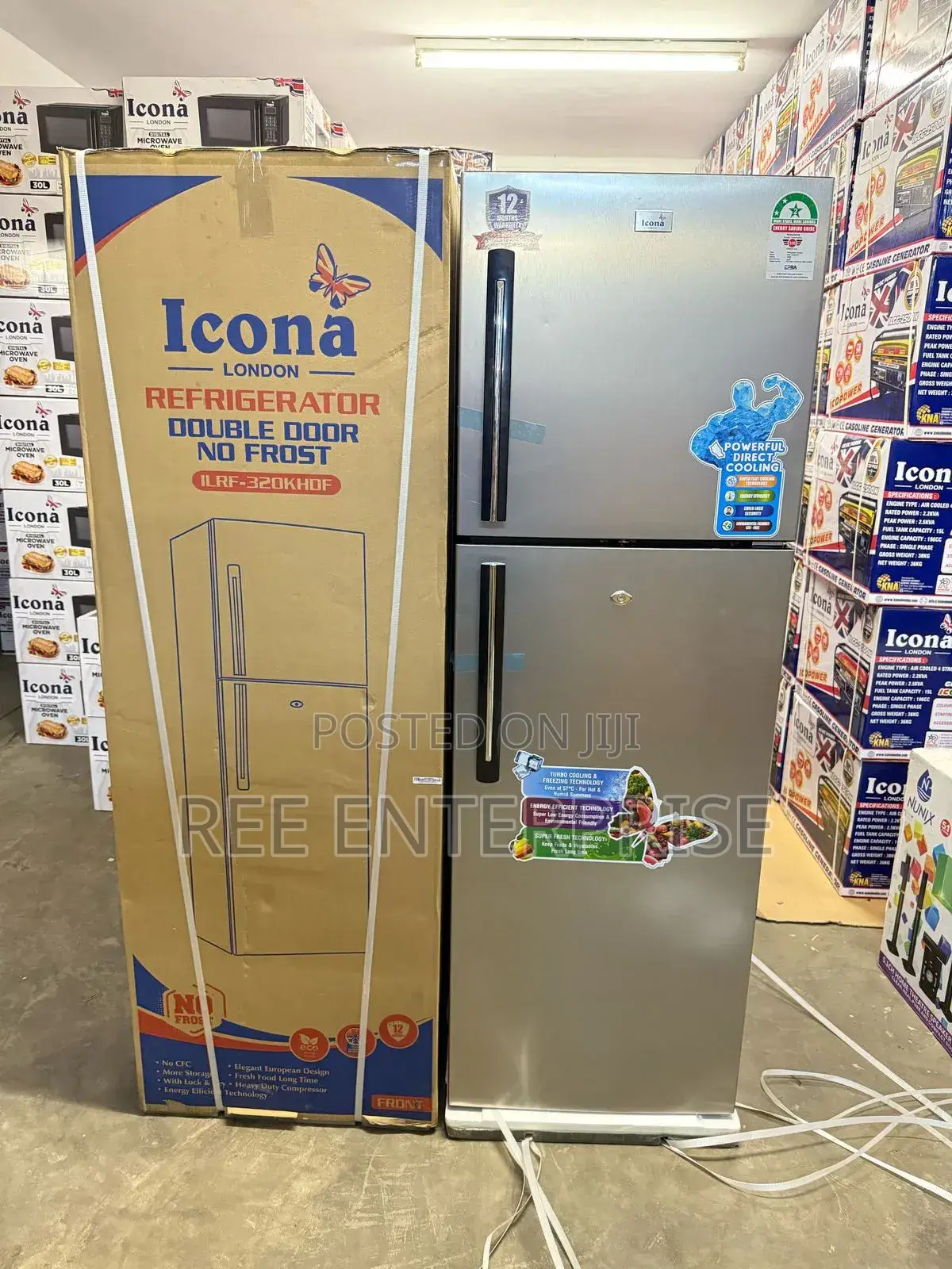 Brand New Icona 275 Litres Double Door Refrigerator