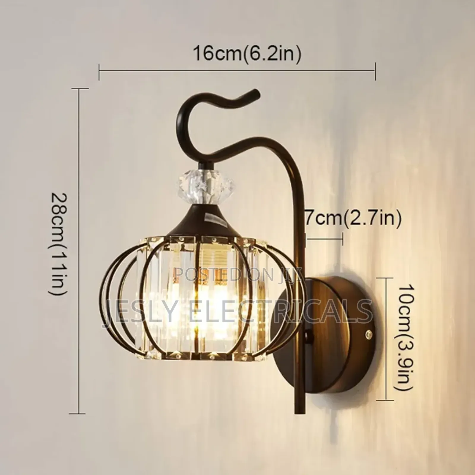 Indoor Illumination Modern Iron Art Crystal Lamp