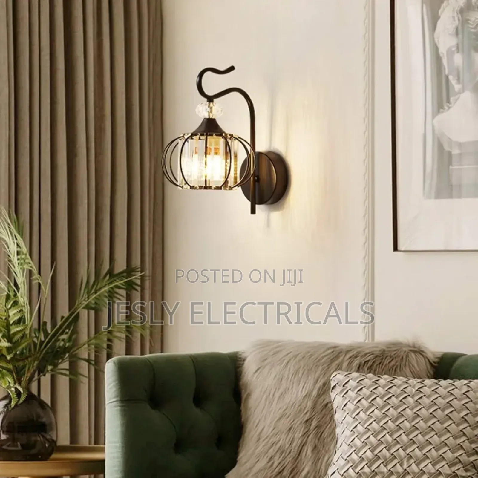Indoor Illumination Modern Iron Art Crystal Lamp