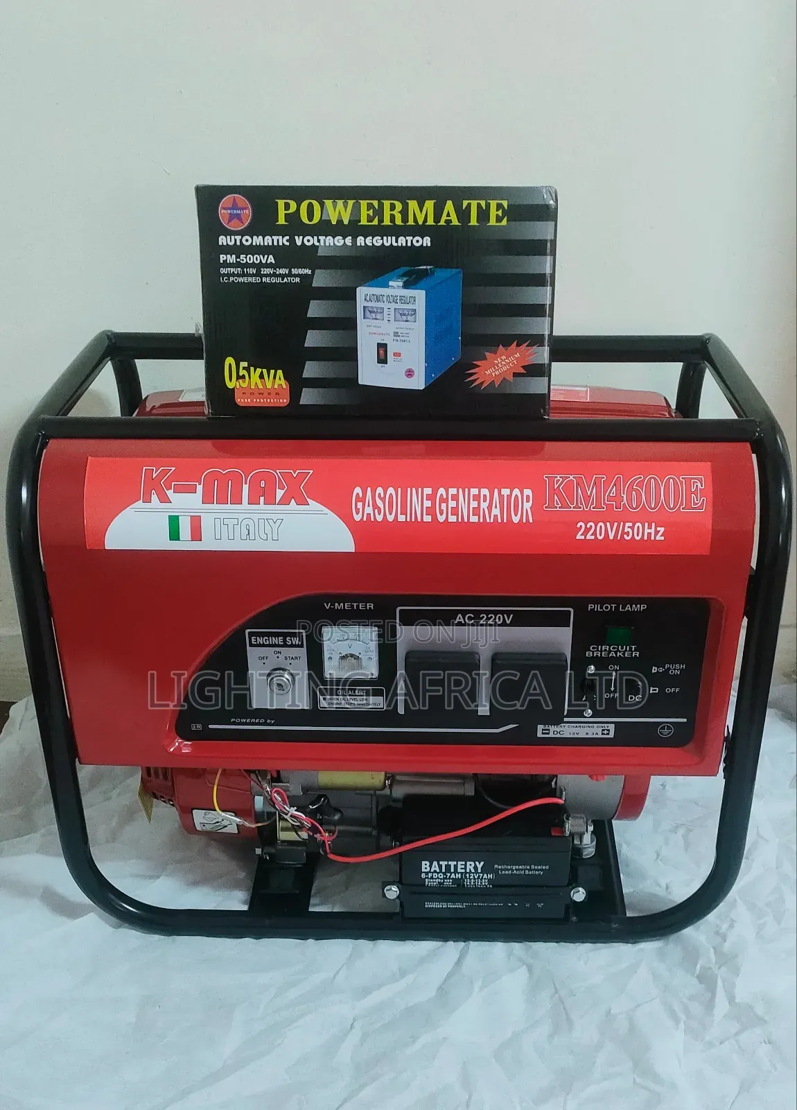 Km 4600 Italy 4.0kva Generator 500 Watts Free Regulator