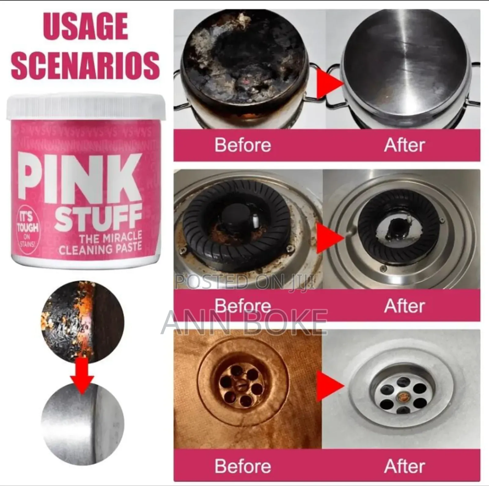 500g Pink Stuff KSH 1250. For Cleaning Sufurias,Tile