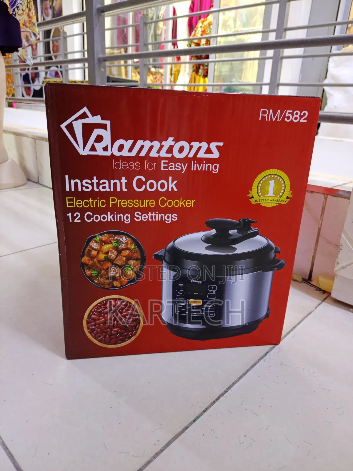 Ramtons 6 LTRS Rm/582 Electric Pressure Cooker 220–240 V