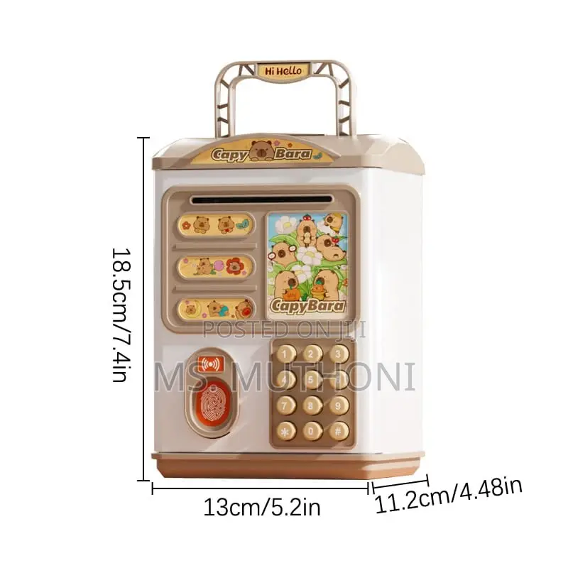 Finger Print Electronic Piggy Home Bank With Musi