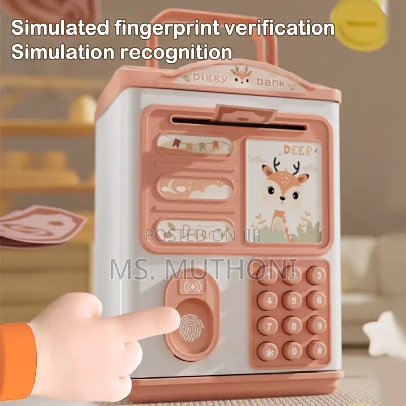 Finger Print Electronic Piggy Home Bank With Musi