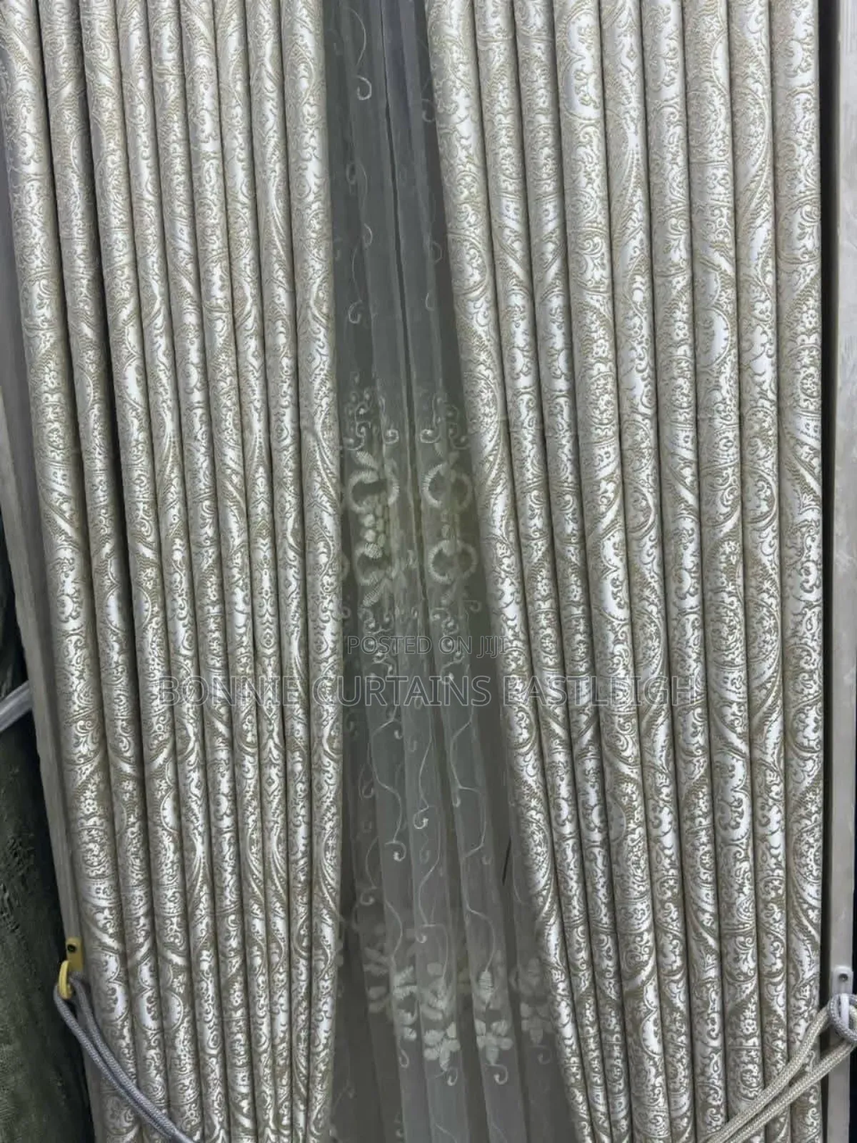 Cream Blackout Curtains and Sheers