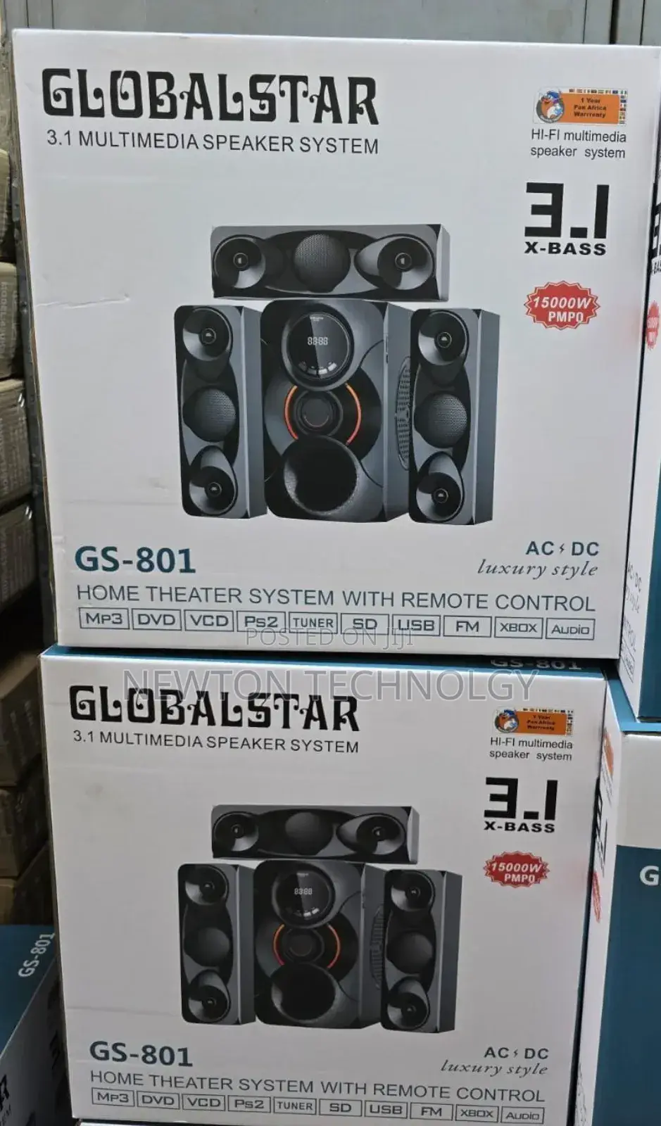 Globalstar 3.1ch Home Theater System With Remote Control