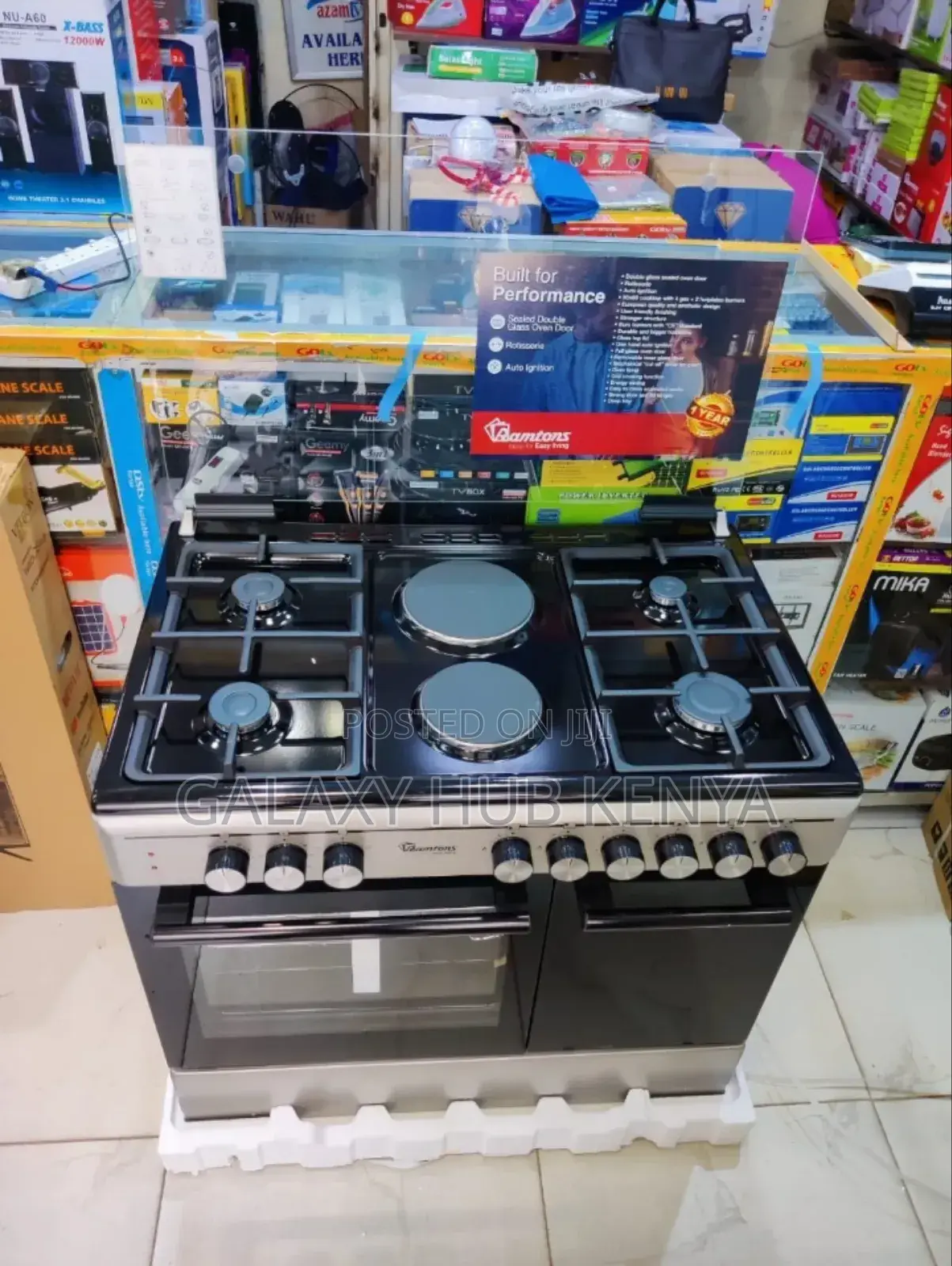 Ramtons 4g+2e 60x90 Silver Cooker- Rf/496