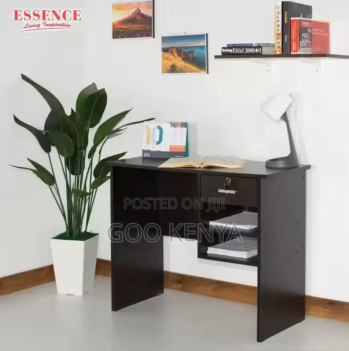 Office Desk ; 100cm Writing Study Table With Drawers