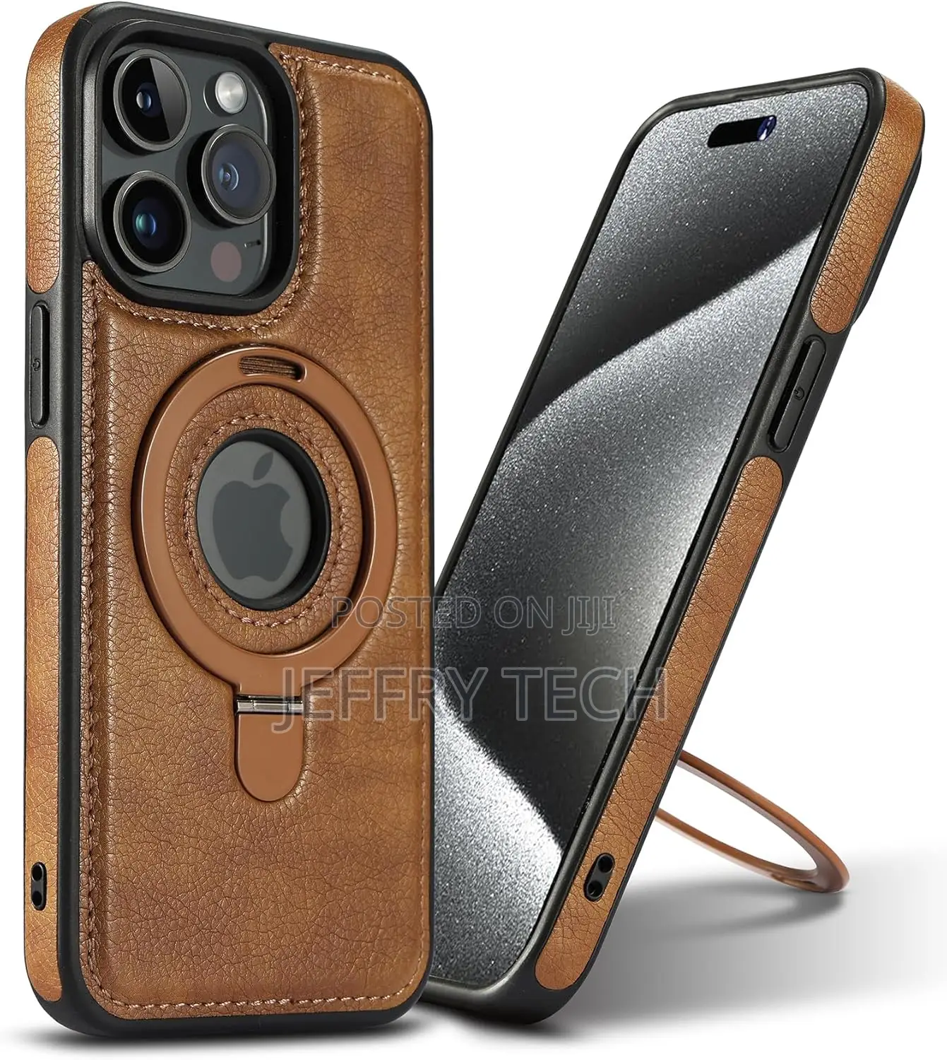 Vauserdy iPhone 13 Pro Max Leather Case,Invisible Stand