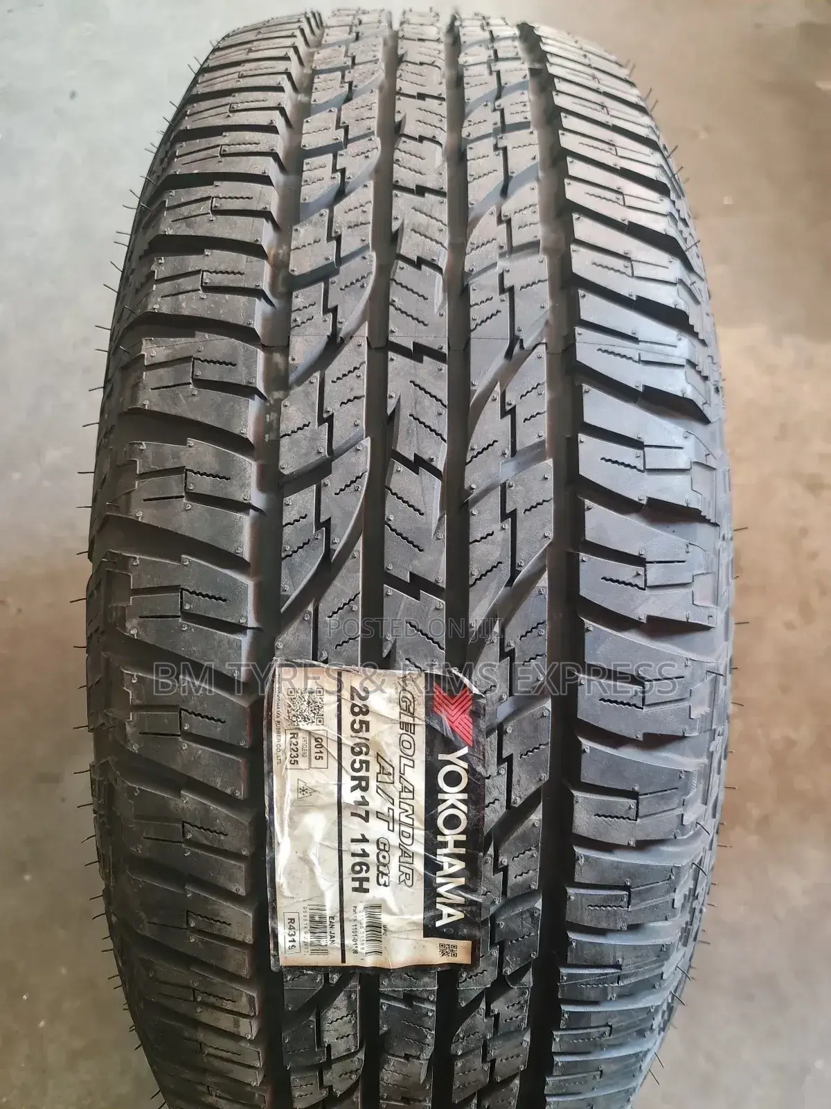 285 /65 R17 Yokohama Tyres (All Terrrain) G15